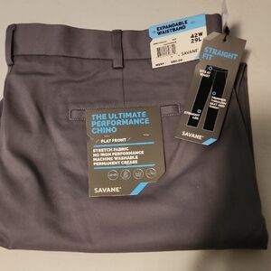 Savane NWT Charcoal Performance Chino Pants